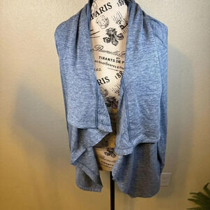 Nike Yoga Drape Cardigan Sweater Long Sleeve Gray Training Top Womens Size M